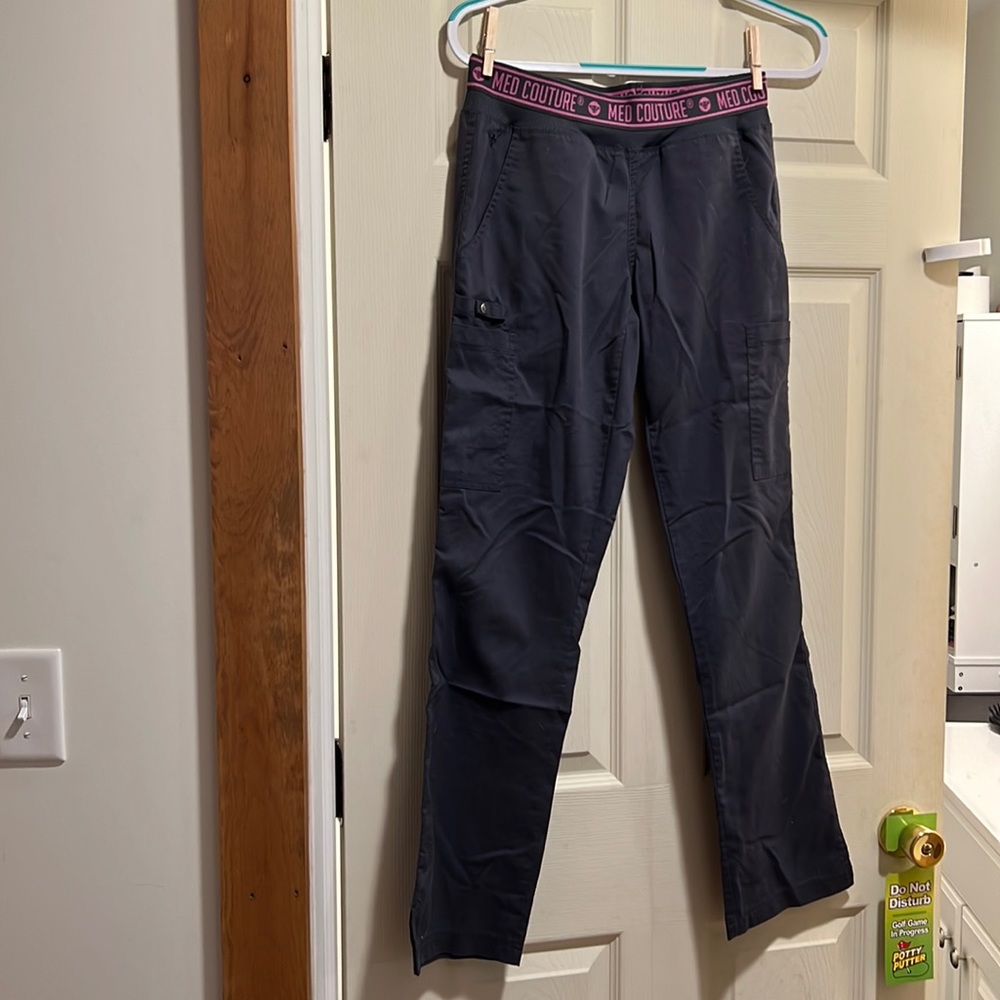 Pewter 7 pocket scrub pants
